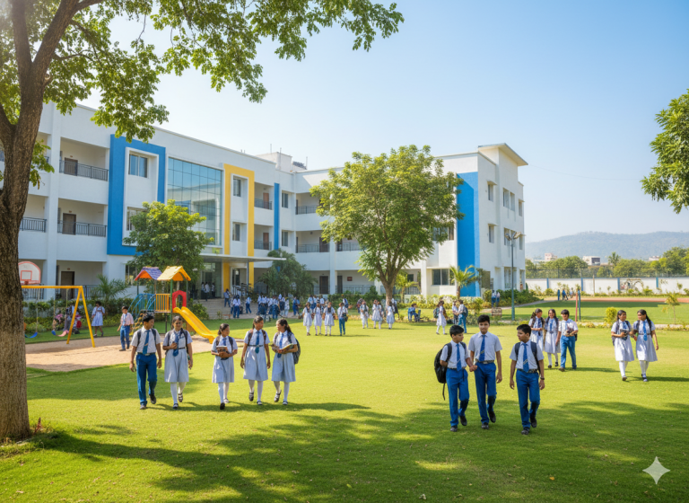 Students learning in a smart classroom at the Best CBSE School in Hadapsar